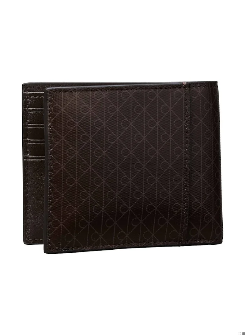 CALVIN KLEIN Allover Emblem Logo Bifold Wallet With Coin Pouch